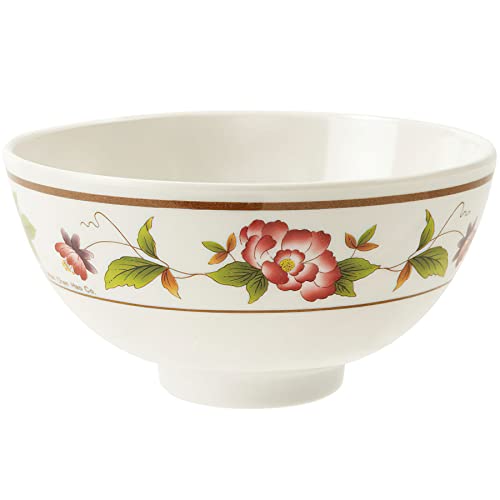G.E.T. Enterprises M-768-TR-EC White 9 oz. Melamine Bowls Melamine, Tea Rose (Pack of 4)