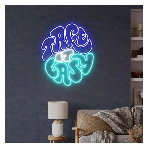 Décoration lumineuse au néon Take It Easy en acrylique de 25cm