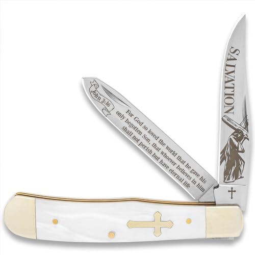 Salvation Trapper Pocket Knife Pearl