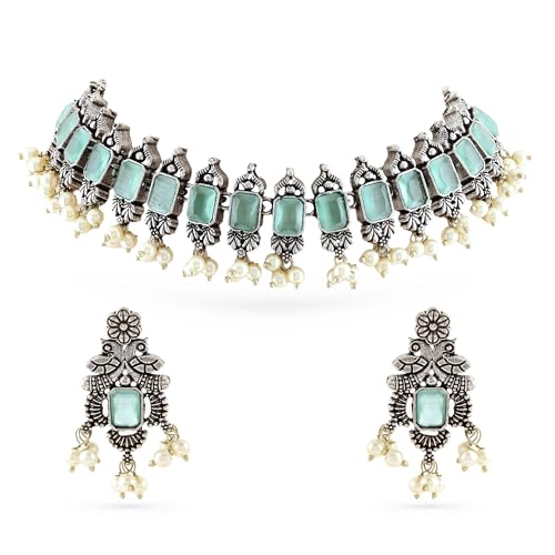 Image of Rubans Oxidised Necklace Set Jewellery Gift for Women & Girls