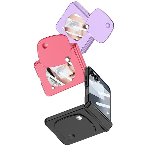 Image of BOUNCEBACK Back Case Cover for Samsung Galaxy Z Flip 7 5G | Magnetic Hinge Protector | Hidden Mirror | Ultra Thin Cover Case for Z Flip7 - (Polycarbonate | Black)