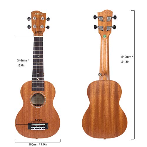Image of Ukulele, 21 Inch Professional Soprono Ukelele for Adults Horse Uke Beginner Kit W /Gig Bag Strap OEM Strings Hawaiian Guitar Ukalalee Yukalalee Ukalele Yukelele