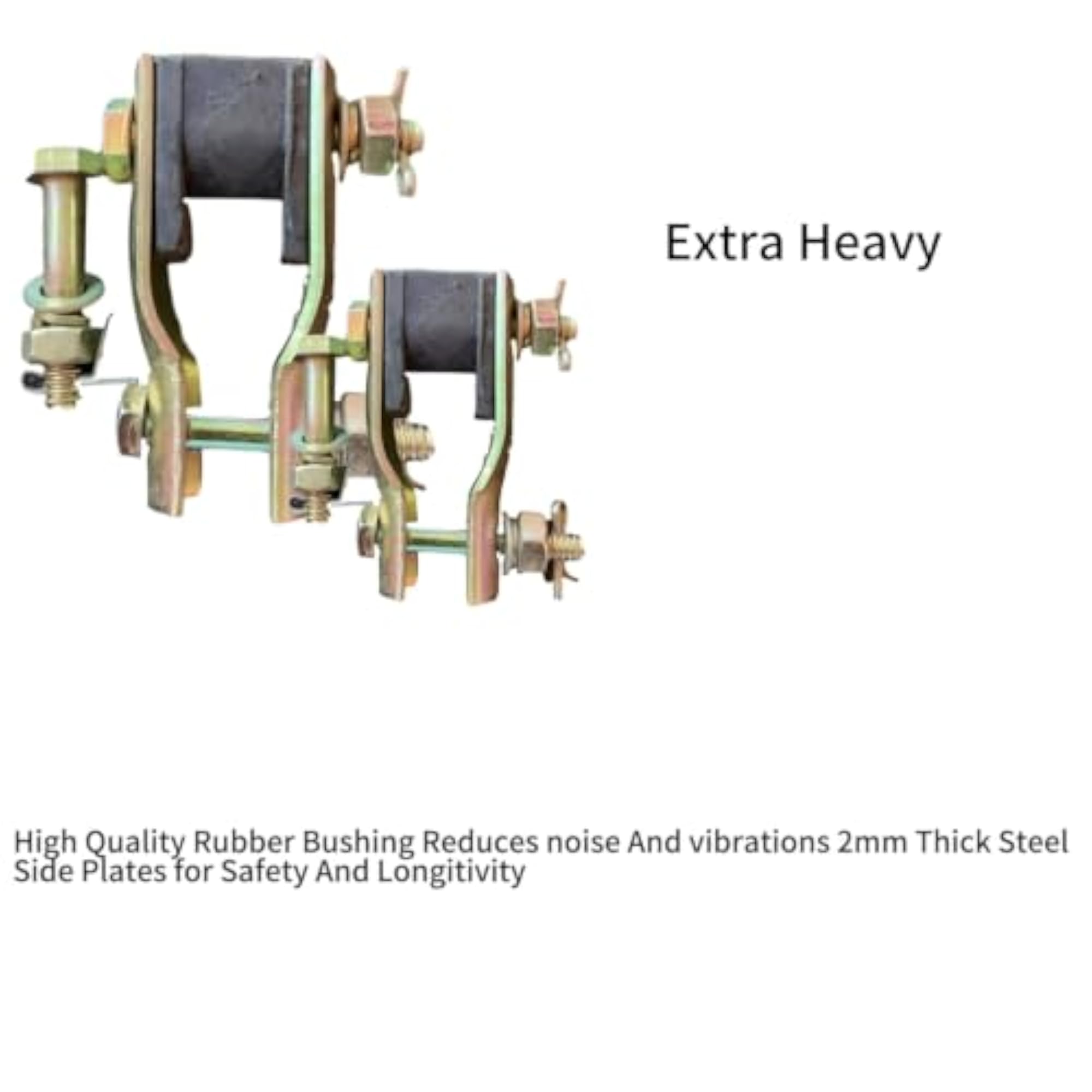 2 Pcs Heavy-Duty Ceiling Fan Clamp Set, Steel & Rubber Mount