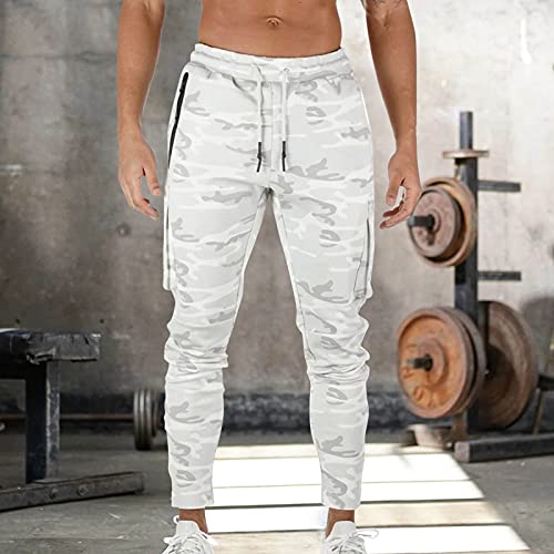 Mens Leggings Cargo Pants Slim Fit Casual Workout Trousers Ankle Length Lightweight Joggers Pants3