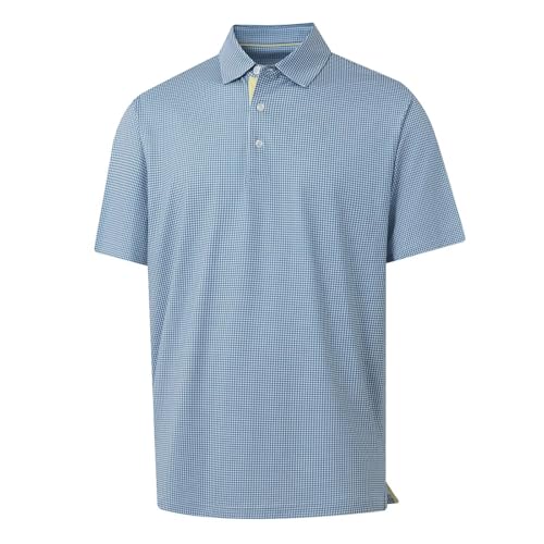 M MAELREG Mens Golf Shirt Short Sleeve Dry Fit Print Moisture Wicking Performance Patterns Collared Polo Shirt
