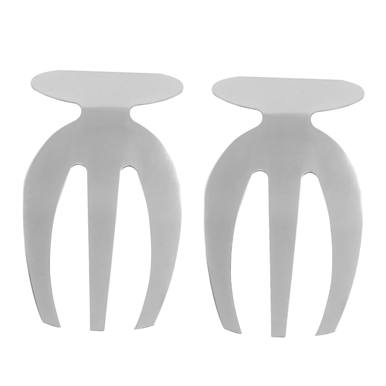 LALADEFIEE Salad Hands Forks Set Stainless Steel Salad Claw Salad Serving Fork Silver Polished Elegant Design