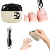 Set de cortaúñas eléctrico, incluye un cortaúñas automático 3 en 1, un cortaúñas en ángulo para bebés, niños, adultos y personas mayores, ideal para todas las necesidades de cuidado de las uñas