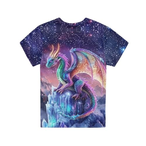 Image of WELLFLYHOM Kids Tshirts Girls Boys Short Sleeve Crewneck Tees Shirts Casual Sport Pullover Tops Size 3-16 Years