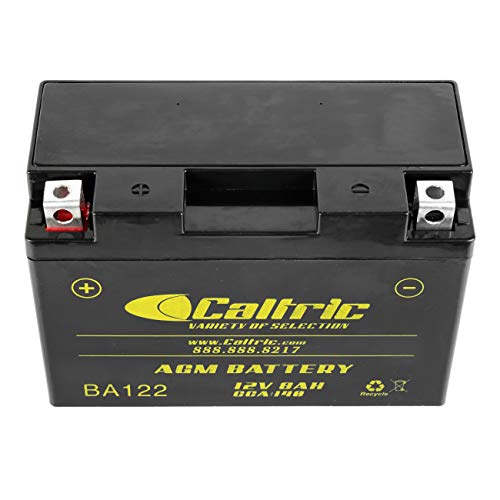 Caltric Yt9B-Bs Agm Battery For Yamaha 1Pe-H2100-00-00 / Yamaha 5Fl-82100-00-00 / Yamaha 5Fl-82100-01-00-12V / 8 Amp / 140 Cca/Sealed Maintenance Free High Performance Battery Atv, Utv, 2X4, 4X4 #TOP3