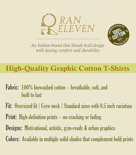 Image of Ran Eleven Baki Hanma Oversized T-Shirt for Men | inchBaki Hanma inch Front Silhouette & Full Character Graphic Back | 100% Cotton | Anime Streetwear & Casual Wear
