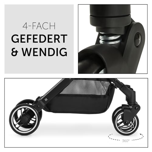 hauck Travel N Care, Beige - Reise Buggy für Kinder ab Geburt bis 22 kg - mit Liegefunktion - Leicht 6,9 kg & Kompakt - Klein Zusammenklappbar - UPF 50+ - EVA Räder - Korb bis 3 kg