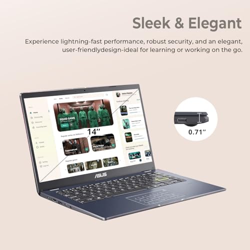 Image of ASUS 14 inch Vivobook Laptop • Intel Processor • FHD Display • 4GB RAM • 256GB SSD + 1TB Cloud Storage • 2026 Edition • WiFi • Bluetooth • HD Webcam • Windows 11 • Thin & Portable