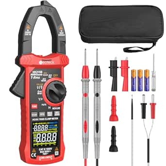 Neoteck Clamp Meter Amp Meter 9999 Counts with Inrush VFD LOZ 1000A TRMS Amp Clamp Multimeter for AC/DC Current&amp;Voltage Resistance Capacitance Frequency Continuity Diode NCV Temperature for Electrical