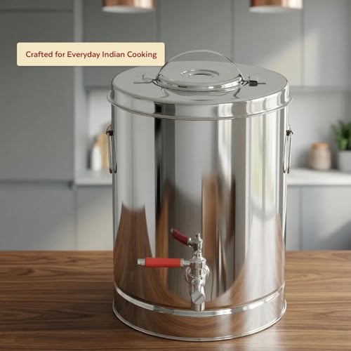Image of MAHAA Stainless Steel Tea Urn /Chai Pot with Tap - 2500ml | Double Wall Insulated | Hotel, Office & Event Tea Server | Keeps Chai Hot for 6+ Hours | Easy Dispensing | Rust-Free.