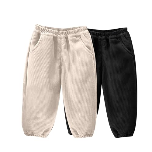 XINYUNZU 2er Pack Jungen Cordhose Kinder Jogginghose Jogger Pants...