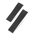 Générique Bracelet de montre en caoutchouc fluoré et silicone 21 mm, compatible avec les montres Longines Hydroconquest L3, noir(Black-No buckle)