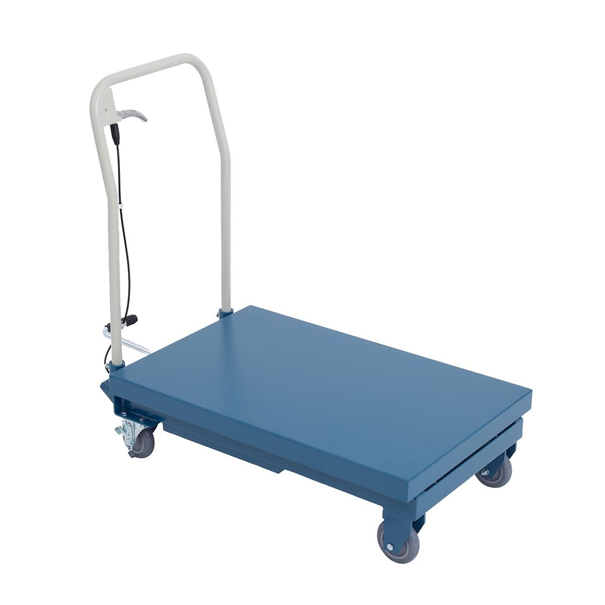 Hubtischwagen hydraulisch – Scherenhubtisch mit Rollen, höhenverstellbar, Tragkraft bis 300 kg, 520 x 820 mm Hubbereich, mobiler Werkstatt-Hubwagen aus Stahl, Plattformwagen