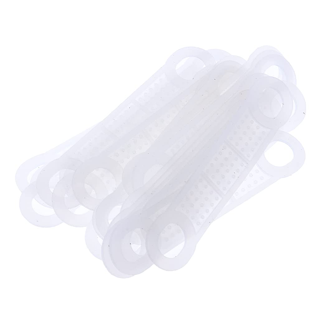 Skkwjege 20 Pieces Transparent Non-Slip Silicone Clothes Hanger Grips Clothing Hanger Strips L