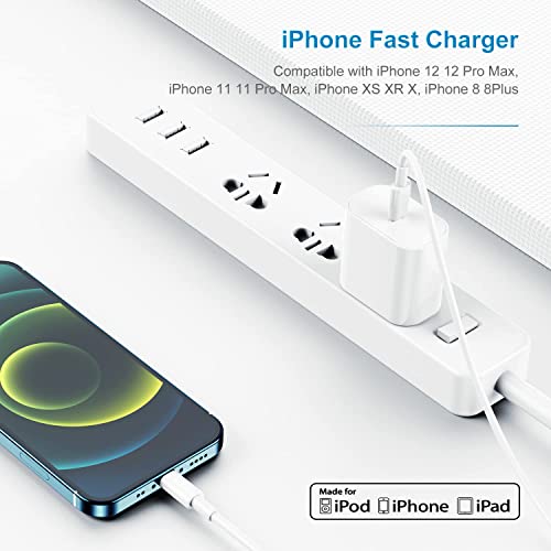 Image of iPhone Charger Fast Charging 10ft, Type C Charger Block and Long USB C to Lightning Cable Cord,USBC Wall Plug Power Adapter Cube for Apple iPhone 14 Pro Max /14 Plus /14 /13 /12 Mini /11 /XS Max /XR /iPad Air