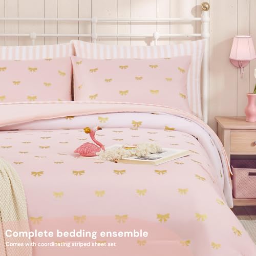 Image of Queen Comforter Set with Sheets for Girls-7 Pieces Queen Bedding Sets