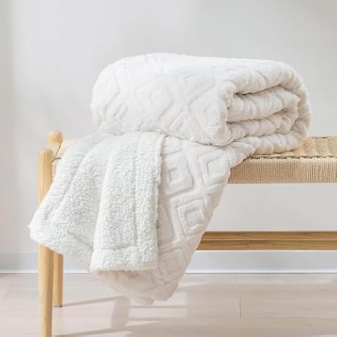 RECYCO EVERGRACE Double-Sided Sherpa Fleece Blanket Cover