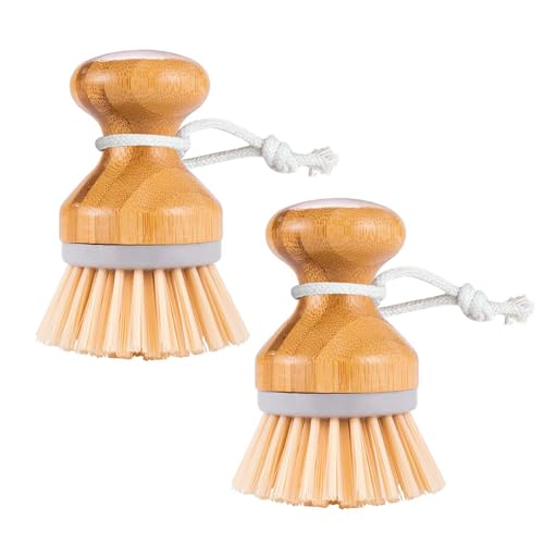 2 cepillos para lavar platos, cepillo para lavar madera, cepillo de limpieza de verduras, lavavajillas de cocina, cepillo creativo en forma de hongo para limpiar platos, ollas