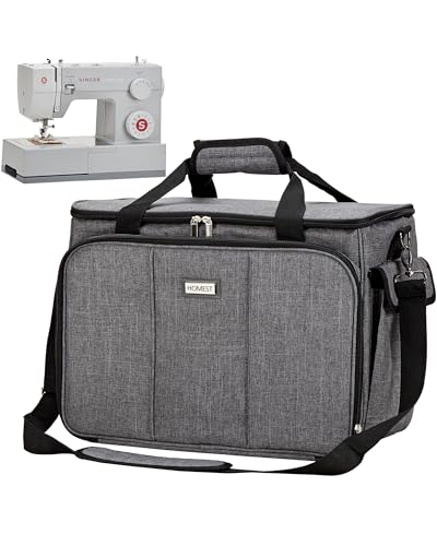 HOMEST Sewing Machine Carrying Case with Multiple Storage Pockets,...