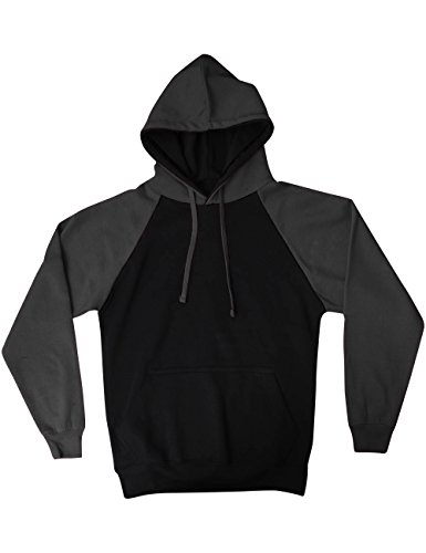 Ma Croix Essentials Premium Mens Heavyweight Raglan Pullover Hoodie Long Sleeve Contrast Sweatshirts
