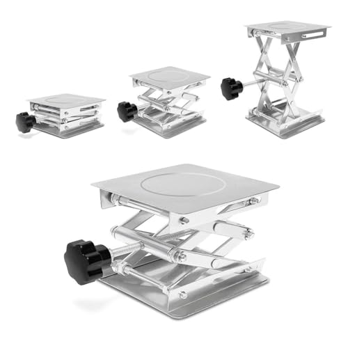 Image of Stainless Steel Lab Jack Scissor Stand Platform, Lab Lift Stand Table, 8 inch x 8 inch, Maximum Support Weight 30lb /14kg.