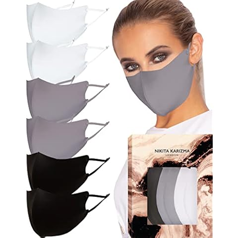 KARIZMA Monochrome Pack of 6 Face Masks Cover