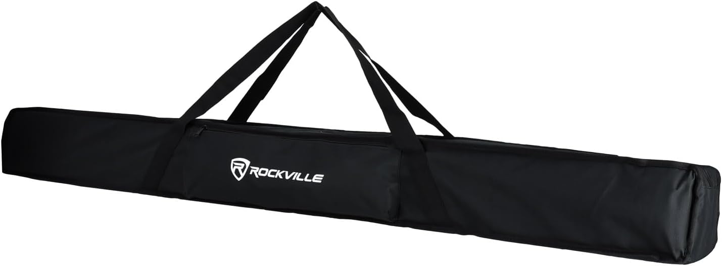 Rockville 4X Rock Saber Black Wireless DMX DJ Tube Lights, 5ft, 23H Battery, 192 RGBWA LEDs, IP65 Indoor/Outdoor, App Control+Remote, Padded Bag, Floor Stand/Truss Mount, Pro Stage Lighting