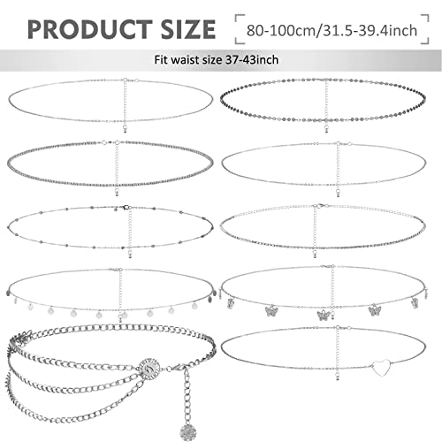 Lenwen 10 Pcs Belly Chain Adjustable Waist Chain Summer Beach Waist Jewelry for Women Multilayer Body Decorations for Body Girls4