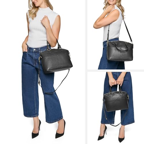 American Leather Co. Carrie Dome Satchel Crossbody Bag4