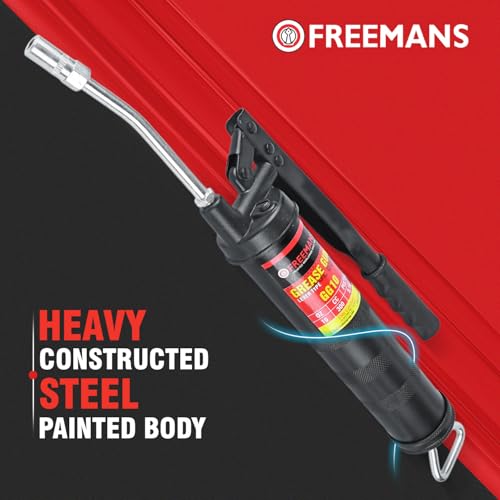 Image of FREEMANS GG10 Heavy Duty Lever Type Grease Gun with 5 /16 inch Piston || 1gm /Stroke || V-Type Pulling Rod || High Pressure Pump 3000PSI Use For Automotive, Industrial, Agriculture, Construction etc.