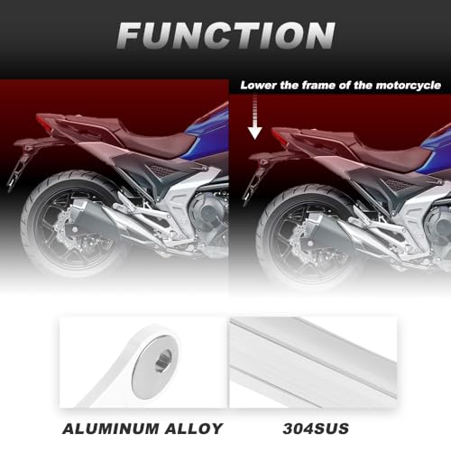 Xitomer 0-1.2'' Adjustable Lowering kit, Fit for Gen 3 KLR650 2022 2023 2024 / Gen 2 KLR650 2008-2018 Suspension Links Lower Link (Silver) by xitomer - Image 2