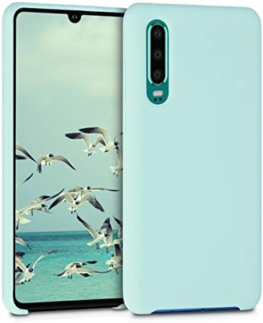 kwmobile TPU Silicone Case Compatible with Huawei P30 - Case Slim Phone Cover with Soft Finish - Mint Matte