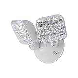 CM MZY Emergency Remote Head Lighting, Double Head Emergency Light, UL Listed, Multi Voltage 3.6 to 24 Volt Input, 2 by 3 Watts, 2 by 180 Lumen, Square，1 Pack