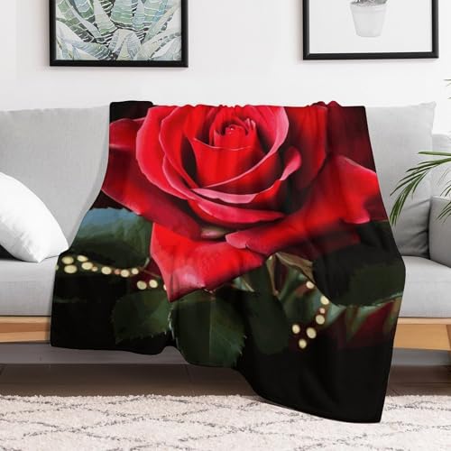Couverture flanelle pelucheuse rose, plaid floral réconfortant pour des nuits douces