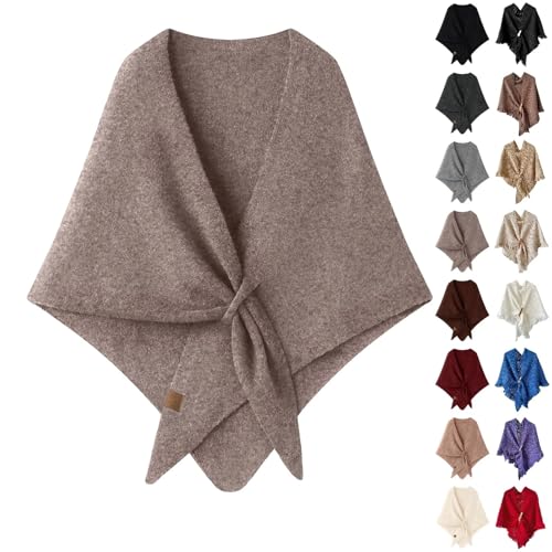 Pashmina Shawl Wraps Women Knitted Triangle Tie up Knotted Scarf Soft Comfortable Wrap Cardigan Wool Cashmere Shoulder Tops2