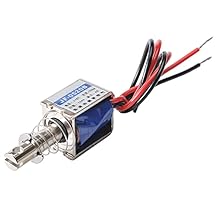 Fielect DC 6V 4N Push Pull Type Solenoid Electromagnet, Frame Type Solenoid Electromagnet Linear Motion, JF-0520B