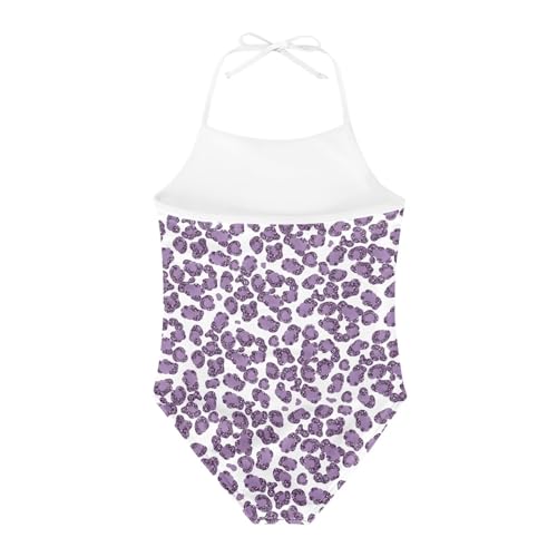 Image of Cute Backless One Piece Swimsuits for Girls Adjustable Halter Strap Bathing Suit Beach Swimwear for Girls