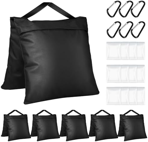 6 Pack Sand Bag for Weight, Durable Sandbags Weight for Patio,Tri...