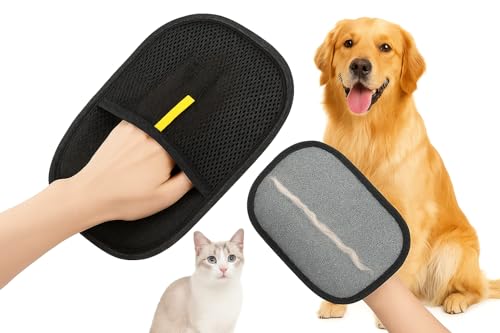 2 Pack Pet Hair Remover Gloves for Furniture & Clothes