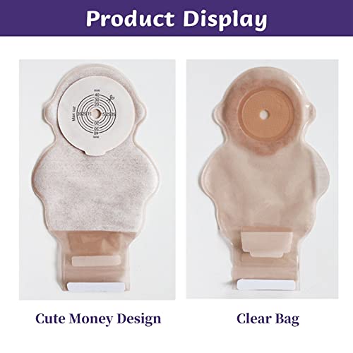 Ximywrd Ostomy Supplies For Children, 10 Pcs Colostomy Bags With Hook & Loop Closure, One Piece Drainable Pouches, Kids Stoma Care Products, Cut To Fit 10-40Mm #TOP1