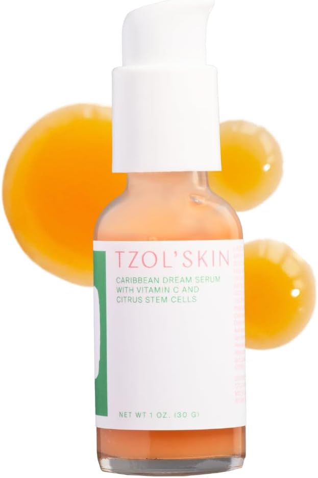 Caribbean Dream Serum - CC Serum - Vitamin C & Hyaluronic Acid - Citrus Stem Cells - Hydrating - For Dark Spots - Evens Skin Tone - No Paraben, Silicones & Sulfates - Vegan - Cruelty Free