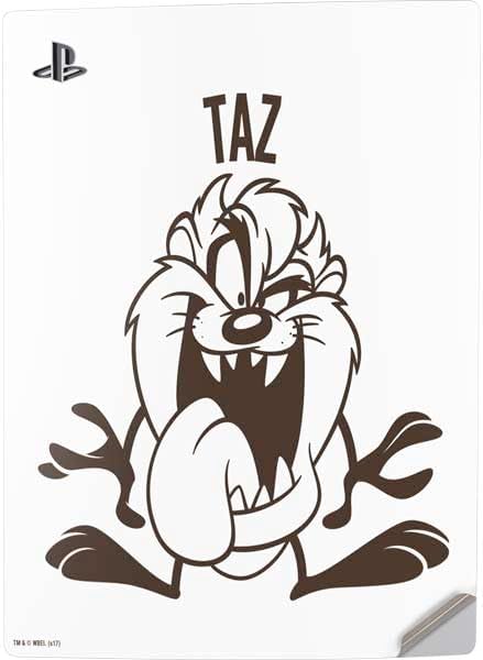 Skinit Decal Gaming Skin Compatible with PS5 Digital Edition Console - Officially Licensed Looney Tunes Taz Big Head Design