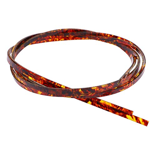 Heallily 2Pcs Plastic Binding Purfling Strip For Guitar Acoustic Classical Guitar Bass Strip Body Binding Inlay (Brown) White Guitar #TOP5