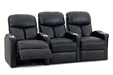 Octane Seating Octane Bolt XS400 Motorized Leather Home Theater Recliner Set (Row of 3)
