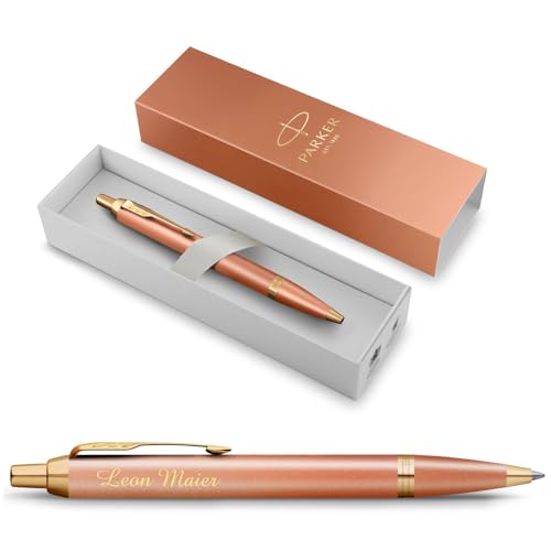 Stylo de qualité supérieure PARKER IM Orange GT avec gravure