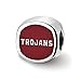 LogoArt Logo Art Sterling Silver USC Trojans Trojan Head Enameled Bead